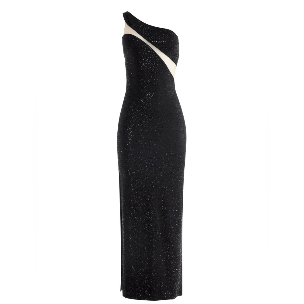 Alice and Olivia black rhinestone gown